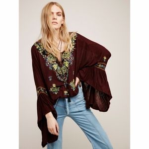 Free People Siren Song Floral Embroidered top